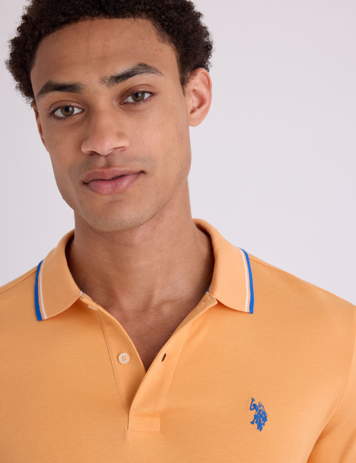 USPA Apricot Orange Polo shirt - Image 2