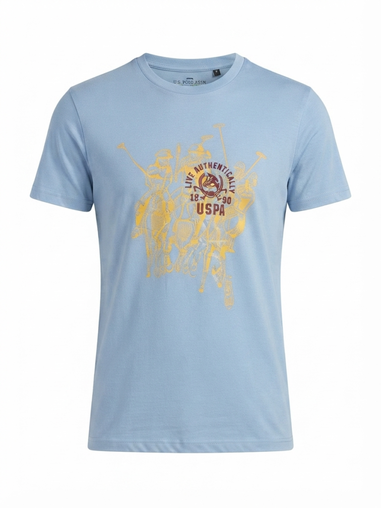 Sky blue us polo
