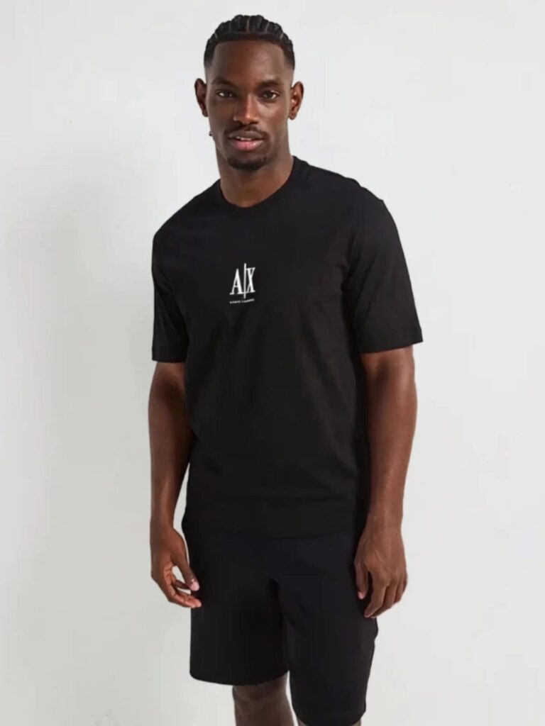 A.X Black T.Shirt Center Logo