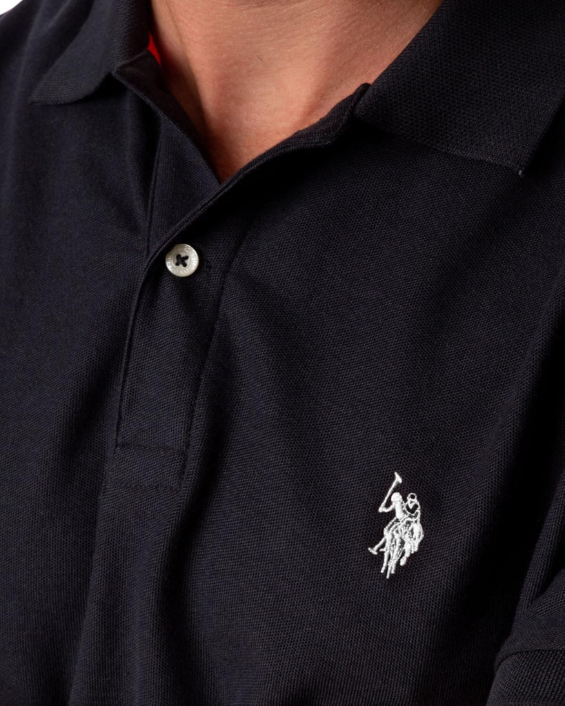 USPA Pique Polo Shirt – Black