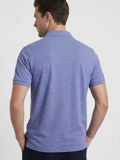 USPA Heathered Blue Fit Polo Shirt - Image 2
