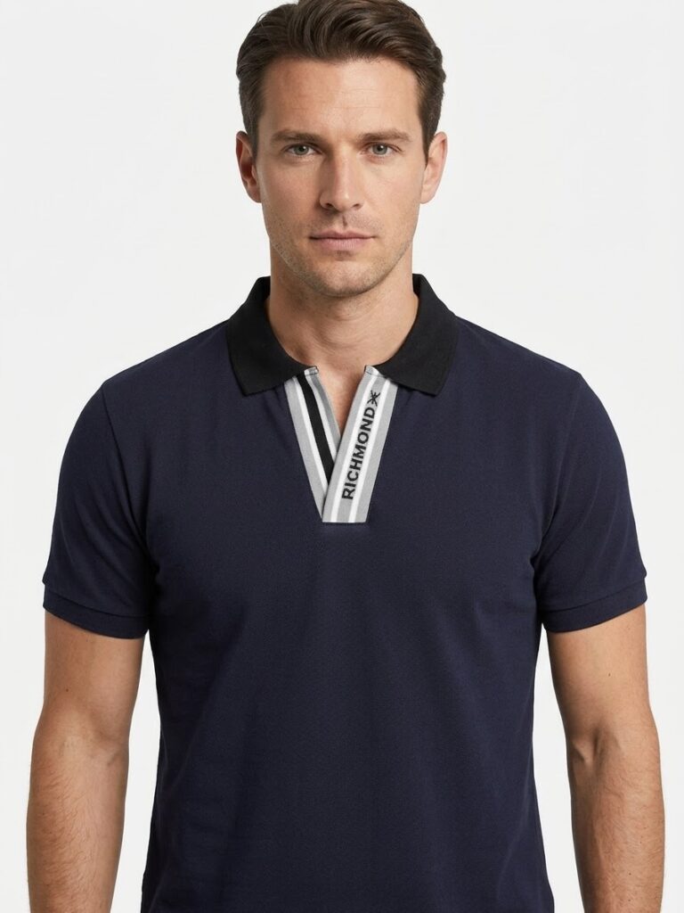 RichmondX V Navy Polo Shirt