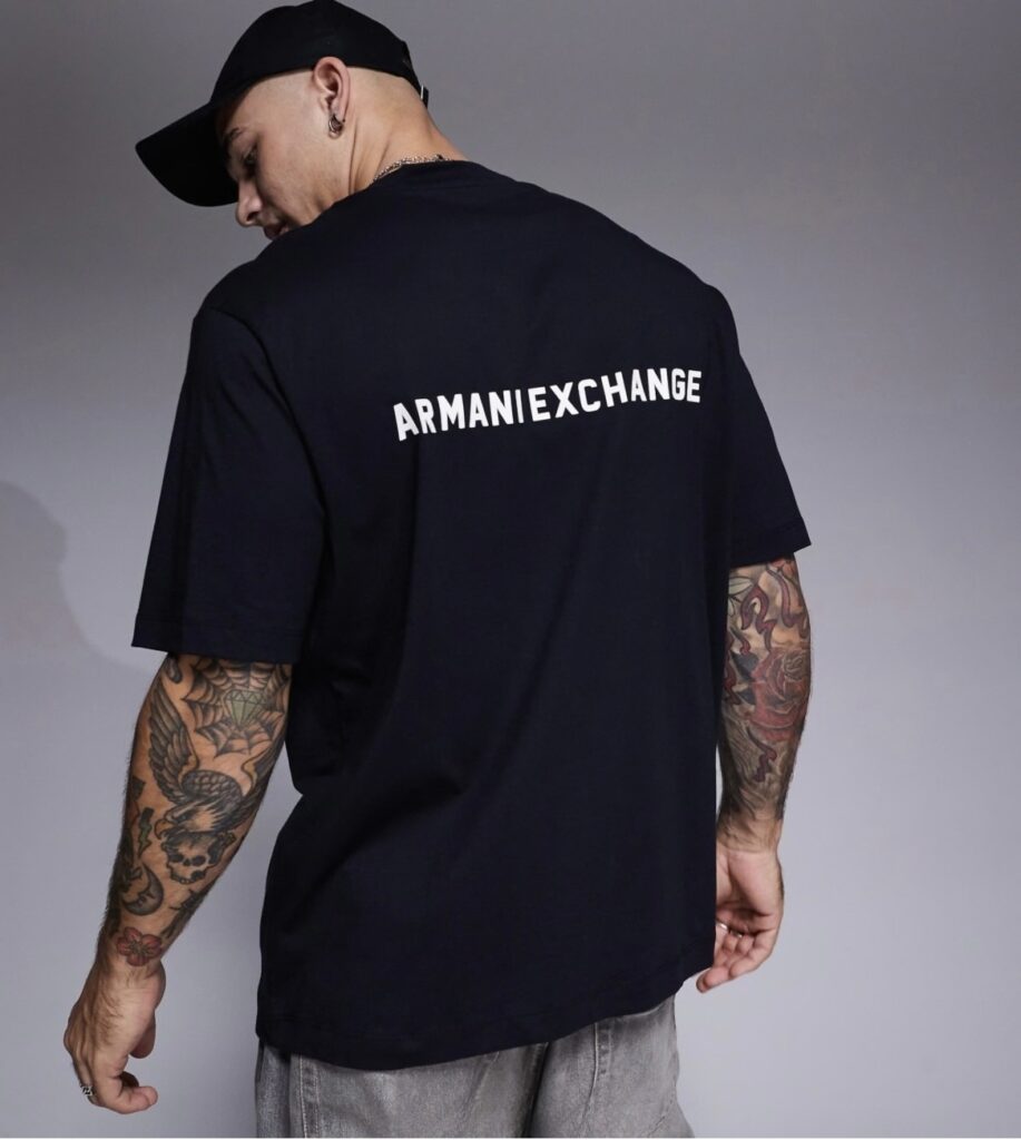 Black Armani Exchange F/B T-Shirt
